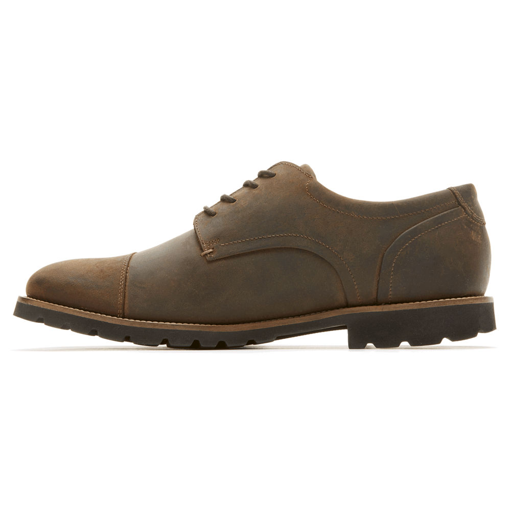 Rockport Singapore Mens Oxfords - Modern Break Captoe Brown - PF3854029